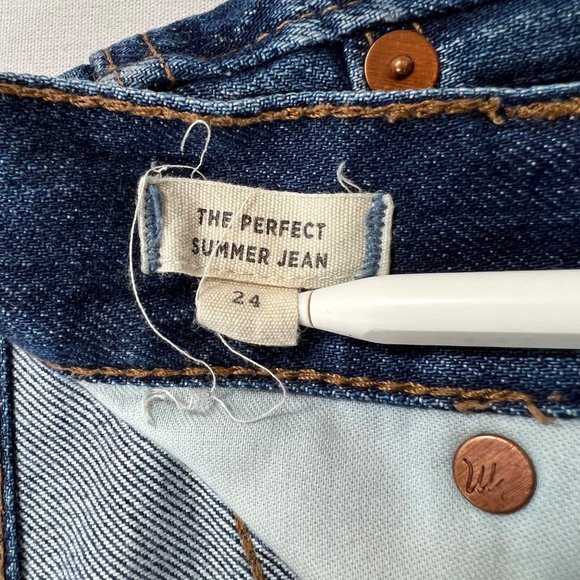 Madewell The Perfect Vintage Jean Destructed Size 24 - Picture 7 of 14